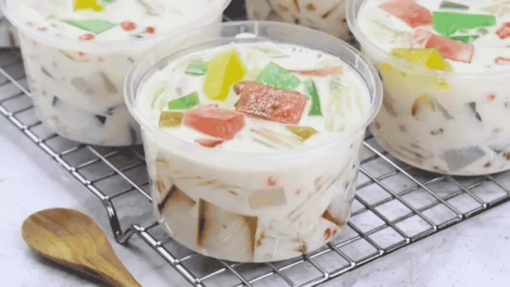 Salad Jelly Milk Creamy, Camilan Simple Anti Gagal